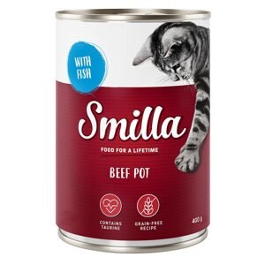 Smilla konzerva, 6 x 400 g - 10 % sleva - hovězí s rybou