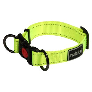 Rukka® Bliss neonový obojek, žlutý - vel. XS: obvod krku 20 - 30 cm, Š 15 mm