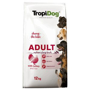 Tropidog Premium Adult Medium & Large Turkey & Rice - 2 x 12 kg