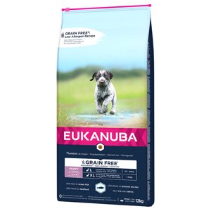 Eukanuba Puppy & Junior Large & Giant Grain Free Ocean Fish - 2 x 12 kg