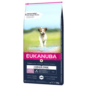 Eukanuba Puppy & Junior Small & Medium Grain Free Ocean Fish - 2 x 12 kg