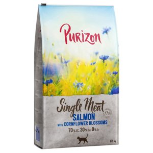 Purizon granule,  6,5 kg  - 5,5 + 1 kg zdarma! - Single Meat losos s květy chrpy