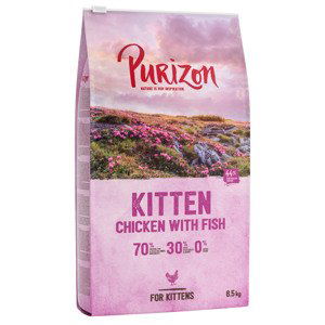 Purizon granule,  6,5 kg  - 5,5 + 1 kg zdarma! - Kitten kuře & ryba - bezobilné