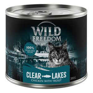 Wild Freedom konzervy, 6 x 200 g, 5 + 1 zdarma! -  Adult bez obilovin Clear Lakes - Pstruh a kuře (6 x 200 g)