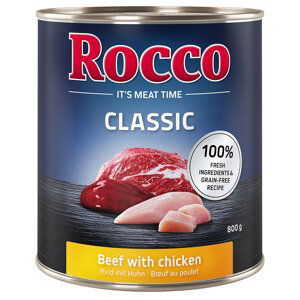 Rocco Classic konzervy, 24 x 800 g  za skvělou cenu - Hovězí s kuřecím