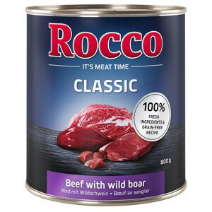 Rocco Classic konzervy, 24 x 800 g  za skvělou cenu - Hovězí s divočákem