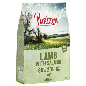 Purizon - bez obilovin granule, 1 kg za skvělou cenu!  - 80:20:0 jehněčí s lososem - bez obilovin