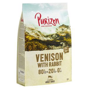 Purizon - bez obilovin granule, 1 kg za skvělou cenu!  - 80:20:0 zvěřina s králíkem - bez obilovin