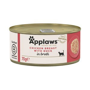 Applaws konzervy 12 x 70 g - kuřecí prsa s kachním