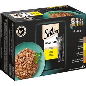 Sheba variace kapsiček 144 x 85 g výhodné balení  - Selection v omáčce Drůbeží variace