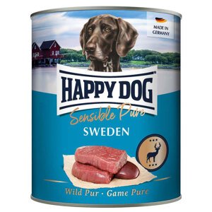 Happy Dog Sensible Pure 12 × 800 g výhodné balení - Sweden (zvěřina)