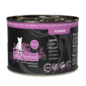 Výhodné balení catz finefood Purrrr 12 x 200 g - No. 111 jehněčí