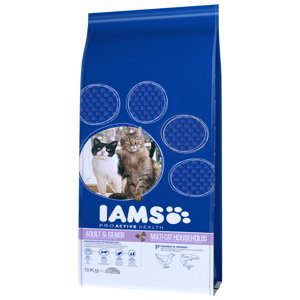 IAMS granule, 10 kg - 10 % sleva - Pro Active Health Multi-Cat Households s lososem (15 kg)