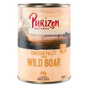 Purizon Adult 12 x 400 g - bez obilovin - kuřecí filet s divočákem