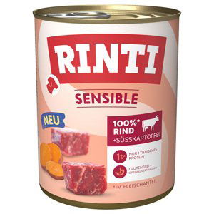Výhodné balení RINTI Sensible 24 ks (24 x 800 g) - Hovězí s rýží