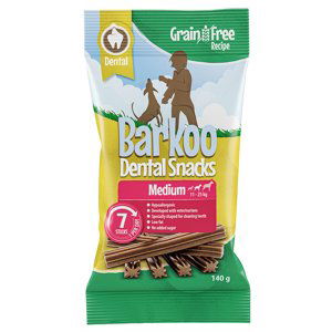 Barkoo Dental Snacks 7 kusů – receptura bez obilovin - pro střední psy 7 ks (140 g)