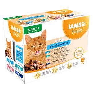 IAMS Delights Adult Sea Mix - 12 x 85 g v želé