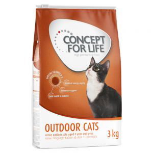 Concept for Life granule, 9 / 10 kg  za skvělou cenu - Outdoor Cats – vylepšená receptura (3 x 3 kg)