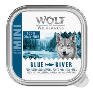 Výhodné balení Wolf of Wilderness Adult 24 x 150 g vanička - Blue River - rybí