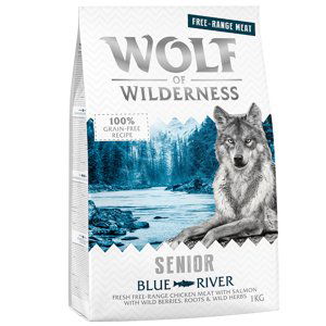 Wolf of Wilderness Senior „Blue River“ – kuřecí z volného chovu a losos - 5 x 1 kg