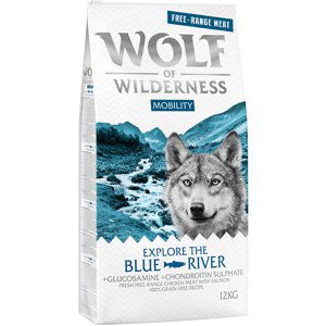 Wolf of Wilderness „Explore The Blue River“ Mobility – kuře z volného chovu a losos - 2 x 12 kg