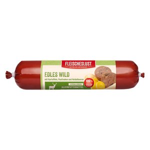 Fleischeslust 12 x 800 g Výhodné balení - 12 x 800 g Sensitive bez obilovin: jelení s bramborami, pastinákem a lesními plody