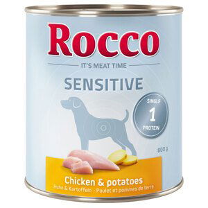 Rocco Sensitive 12 x 800 g - mix: kuře & brambory + krocan & brambory