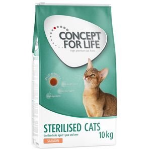 Concept for Life granule, 9 / 10 kg - 20 % sleva - Sterilised Cats losos (10 kg)