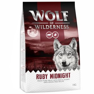 1 kg Wolf of Wilderness za skvělou cenu! "Ruby Midnight" - hovězí a králičí (1 kg)