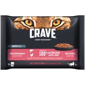 Crave Pouch Multipack 12 x 85 g - Paštika s lososem & kuřetem