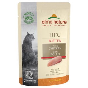 Výhodné balení Almo Nature HFC Kitten 24 x 55 g - kuřecí