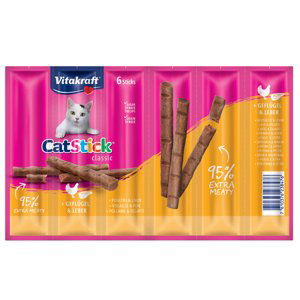 Vitakraft Cat Stick Classic snacky, 24 x 6 g, 20 + 4 zdarma!  - drůbeží a játra