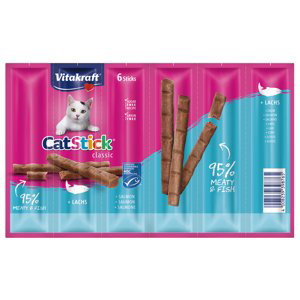 Vitakraft Cat Stick Classic snacky, 24 x 6 g, 20 + 4 zdarma!  - losos a pstruh