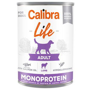 Výhodné balení Calibra Dog Life Adult 12 x 400 g - Lamb