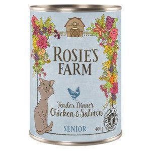 Výhodné balení Rosie's Farm Senior 12 x 400 g - Senior: kuřecí a losos