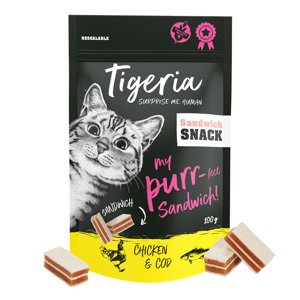 Tigeria Sandwich Snack Chicken & Cod 100 g - 3 x 100 g