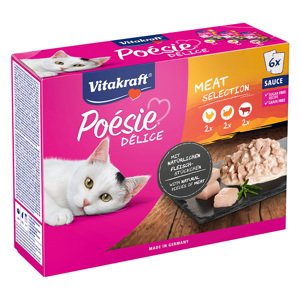 Vitakraft Poésie DéliSauce míchané balení kapsičky 6 x 85 g  - Mix s masem