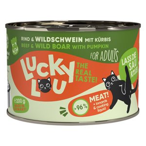 Lucky Lou Adult 6 x 200 g - hovězí a divoké prase