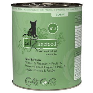 Výhodné balení catz finefood 24 x 800 g - kuřecí a bažantí