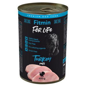 Výhodné balení Fitmin Dog For Life 12 x 400 g - krůtí