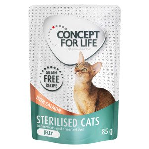 Concept for Life Sterilised Cats losos bez obilovin – v želé - 12 x 85 g