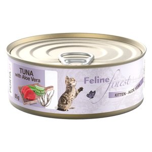 Feline Finest 6 x 85 g - Kitten tuňák s aloe