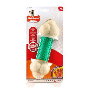 Nylabone Double Action - velikost M: D 19 x Š 6 x V 6 cm