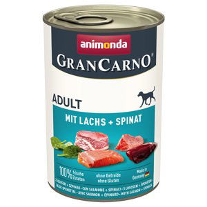 Animonda GranCarno Original 12 x 400 g výhodné balení - losos a špenát