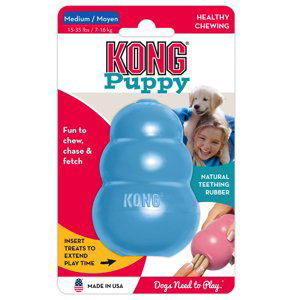 KONG Puppy Classic - M: D 8 x Š 5,5 x V 5,5 cm, modrá