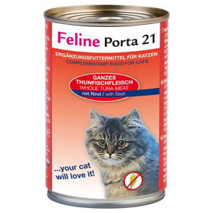 Feline Porta 21 12 x 400 g - tuňák s hovězím