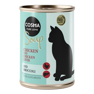 Cosma Soup 6 x 100 g - 20 % sleva - kuřecí filet s kuřecími játry a brokolicí