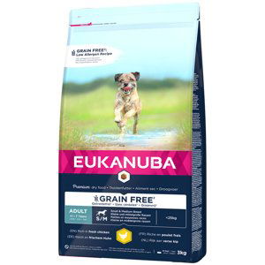 Eukanuba granule, 3 kg - 10 % SLEVA - Adult Small / Medium Breed Grain Free Chicken