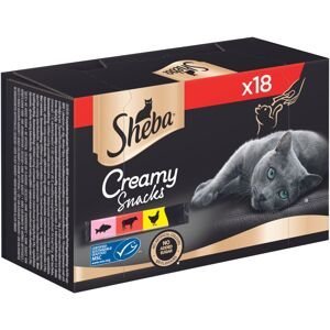 Sheba Creamy Snacks,  3 x balení, 2 + 1 zdarma! - Multipack (3 x 18 x 12 g)