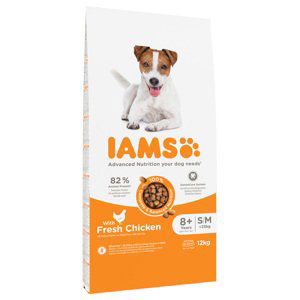 IAMS  granule, 12 kg - 10 + 2 kg zdarma - Senior & Mature Small Medium Chicken